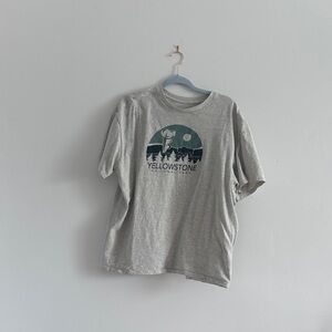 Gray Yellowstone Graphic T-Shirt